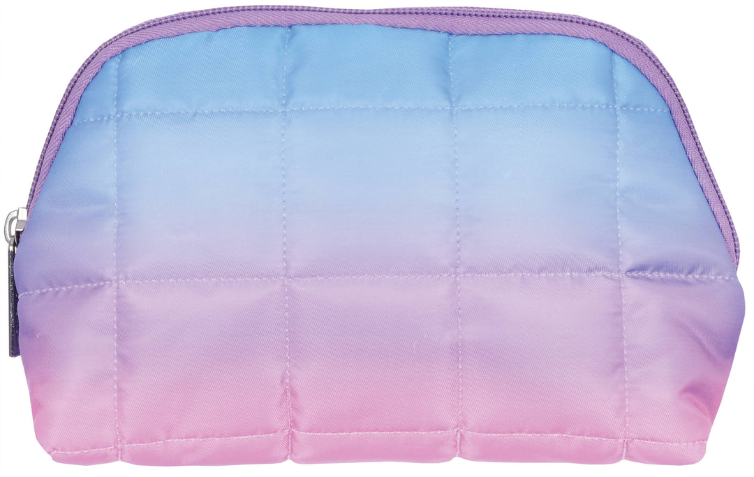 Purple Ombre Quilted Oval Cosmetic