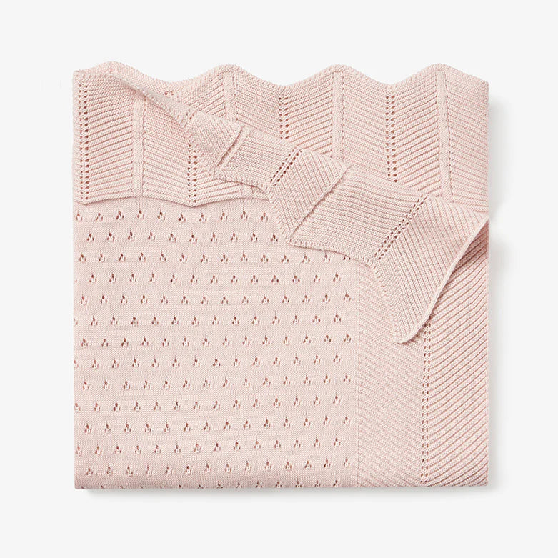 Heirloom Pointelle Knit Baby Blankets by Elegant Baby