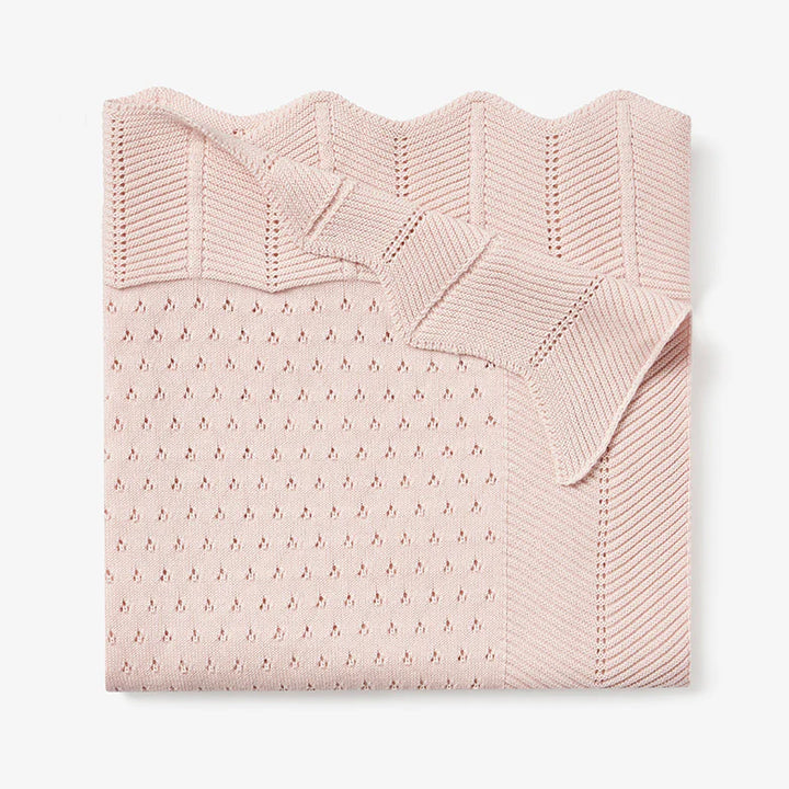 Heirloom Pointelle Knit Baby Blankets by Elegant Baby