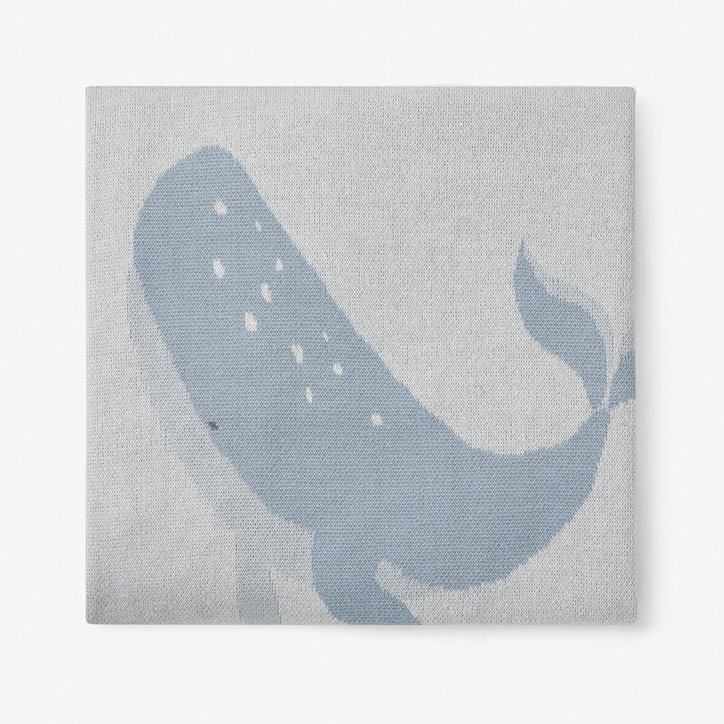 Whale Cotton Knit Blanket by Elegant Baby