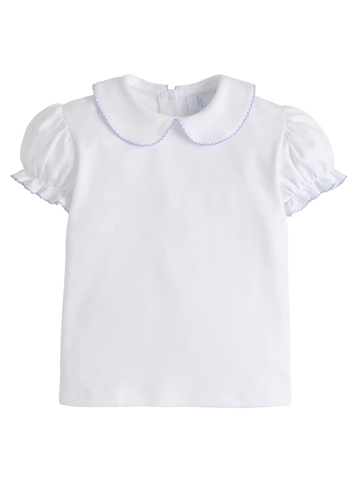 Little English brand Girl's Short Sleeve Peter Pan Collar Blouse