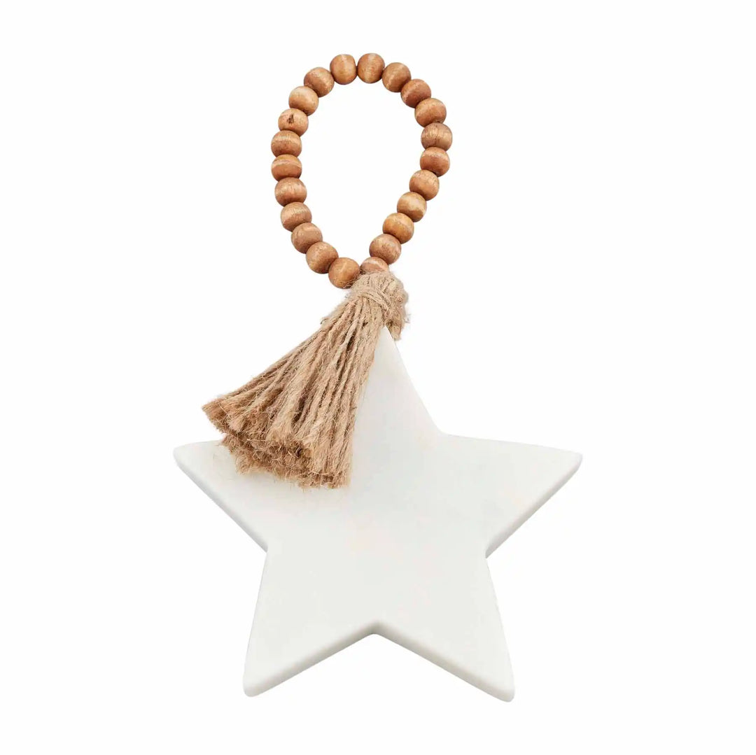 Star Wood & Marble Ornament
