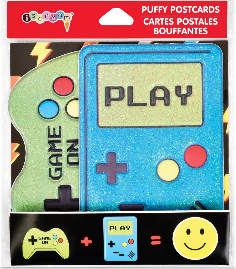 Gamer Puffy Postcards