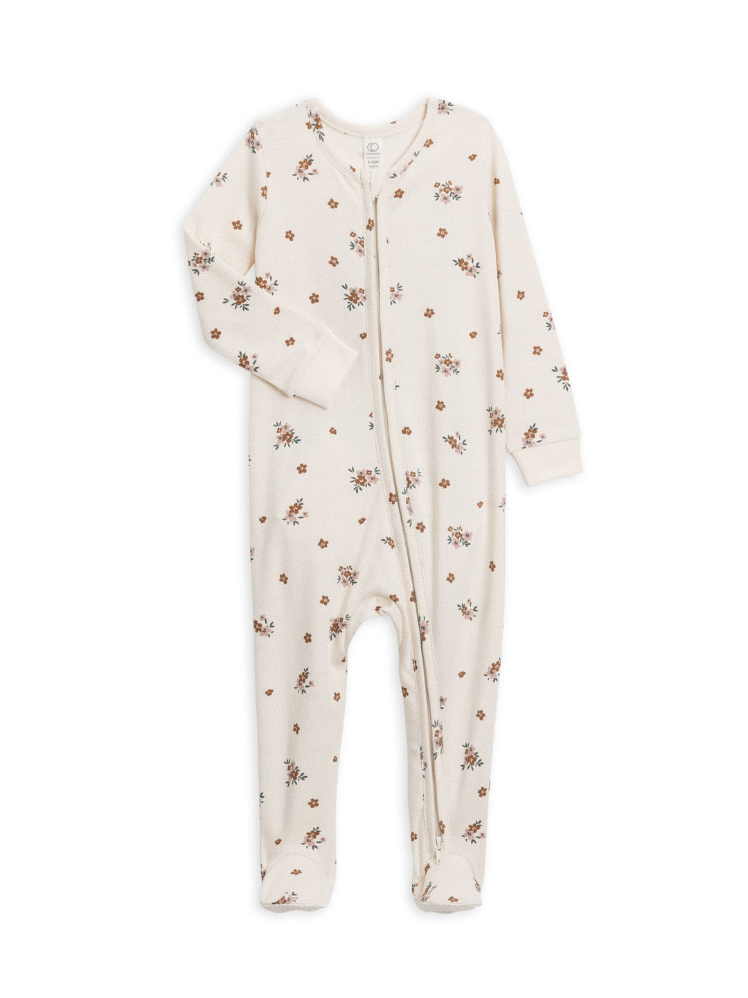 Organic Baby Peyton Footed Sleeper Bonnie Floral / Fig