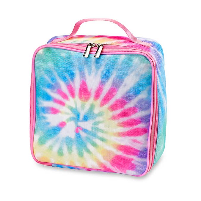 Pastel Delight Tie-Dye Canvas Insulated Lunch Box