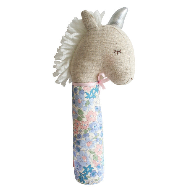 Alimrose, Yvette Unicorn Squeaker Liberty Blue
