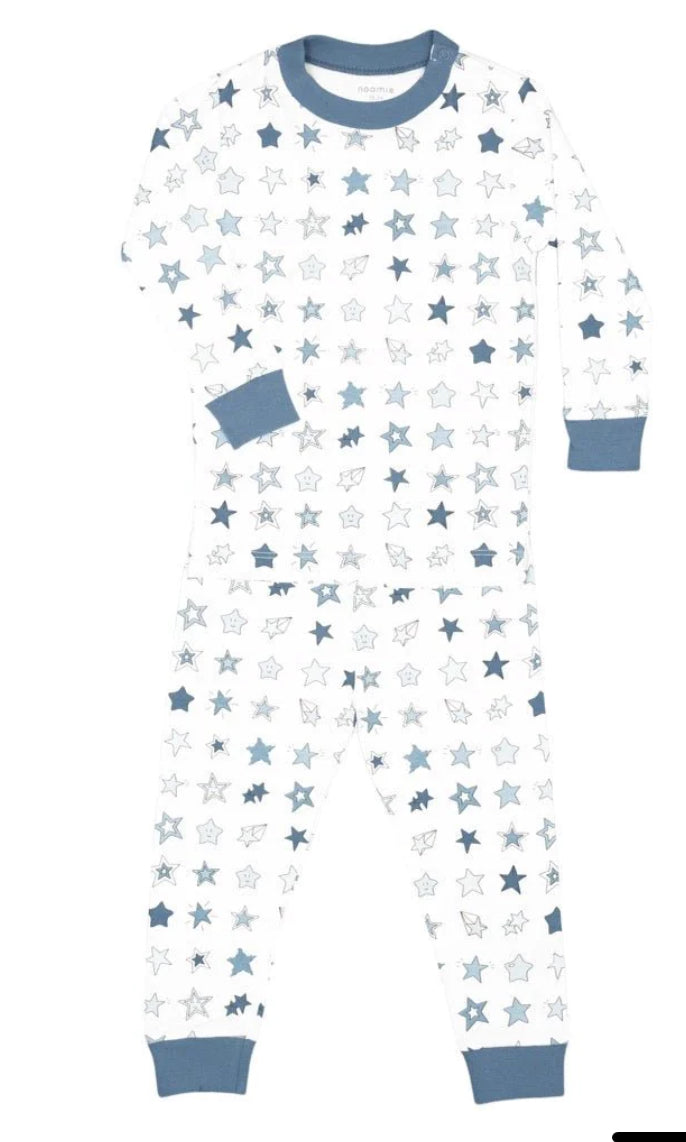 Noomie Two Piece PJ Denim Stars