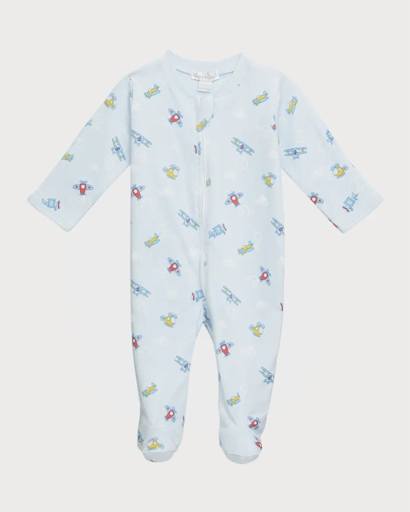 Kissy Kissy Blue Sky Planes Footie