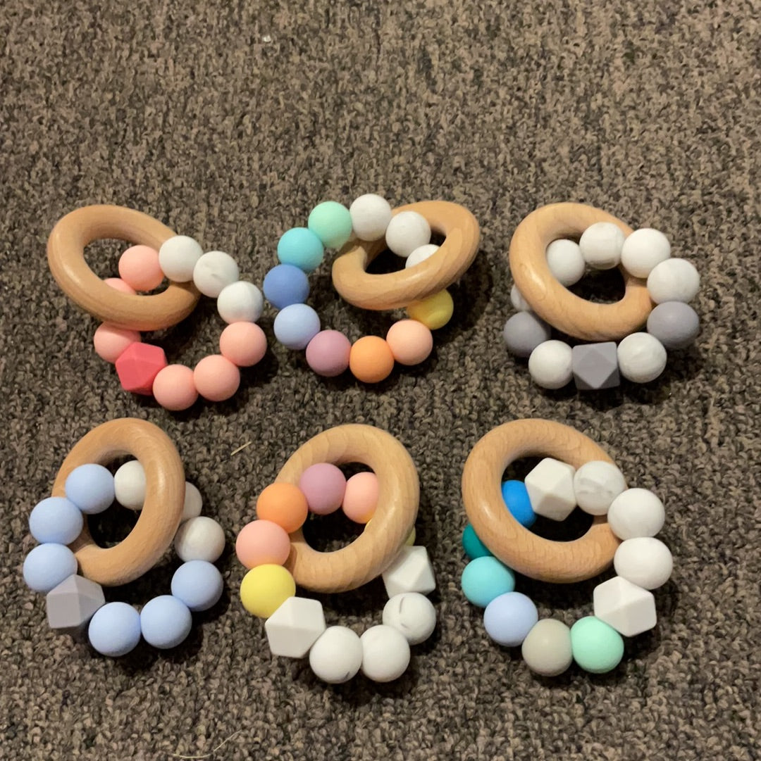 Mud Pie Silicone Wood Teether