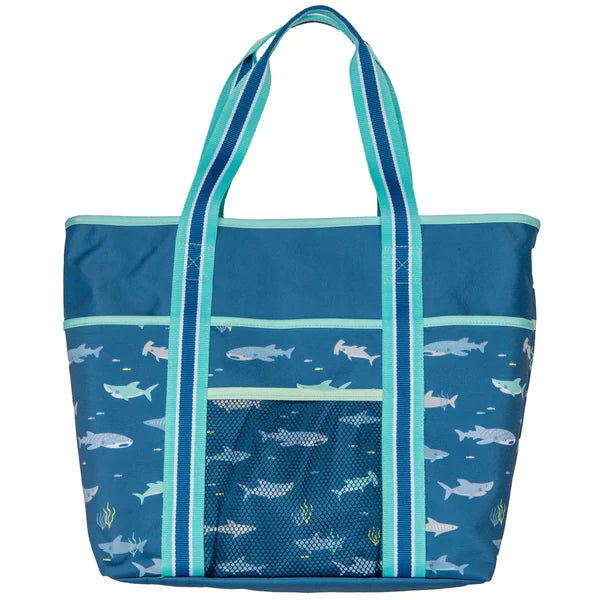 PRINTED BEACH TOTE SHARK BY STEPHAN JOSEPH