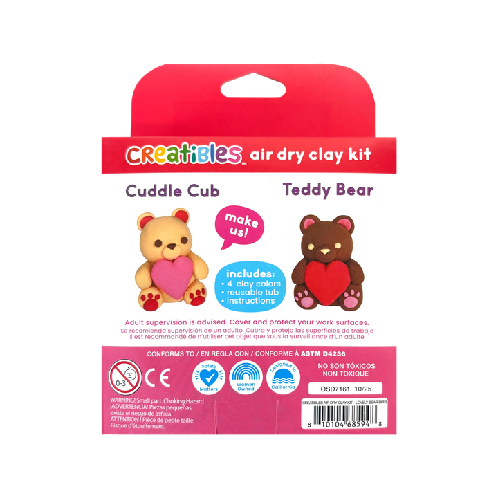 Creatibles: Air Dry Clay BFFs Kit - Lovely Bears (Set of 4 C
