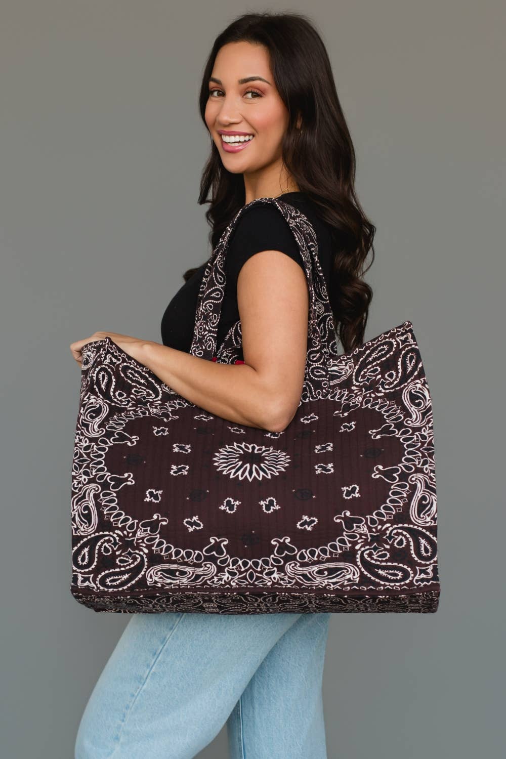 Brown Bandana Tote