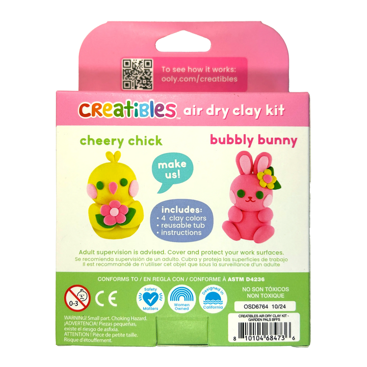 Creatibles: Air Dry Clay BFFs Kit - Garden Pals (Set of 4 Co