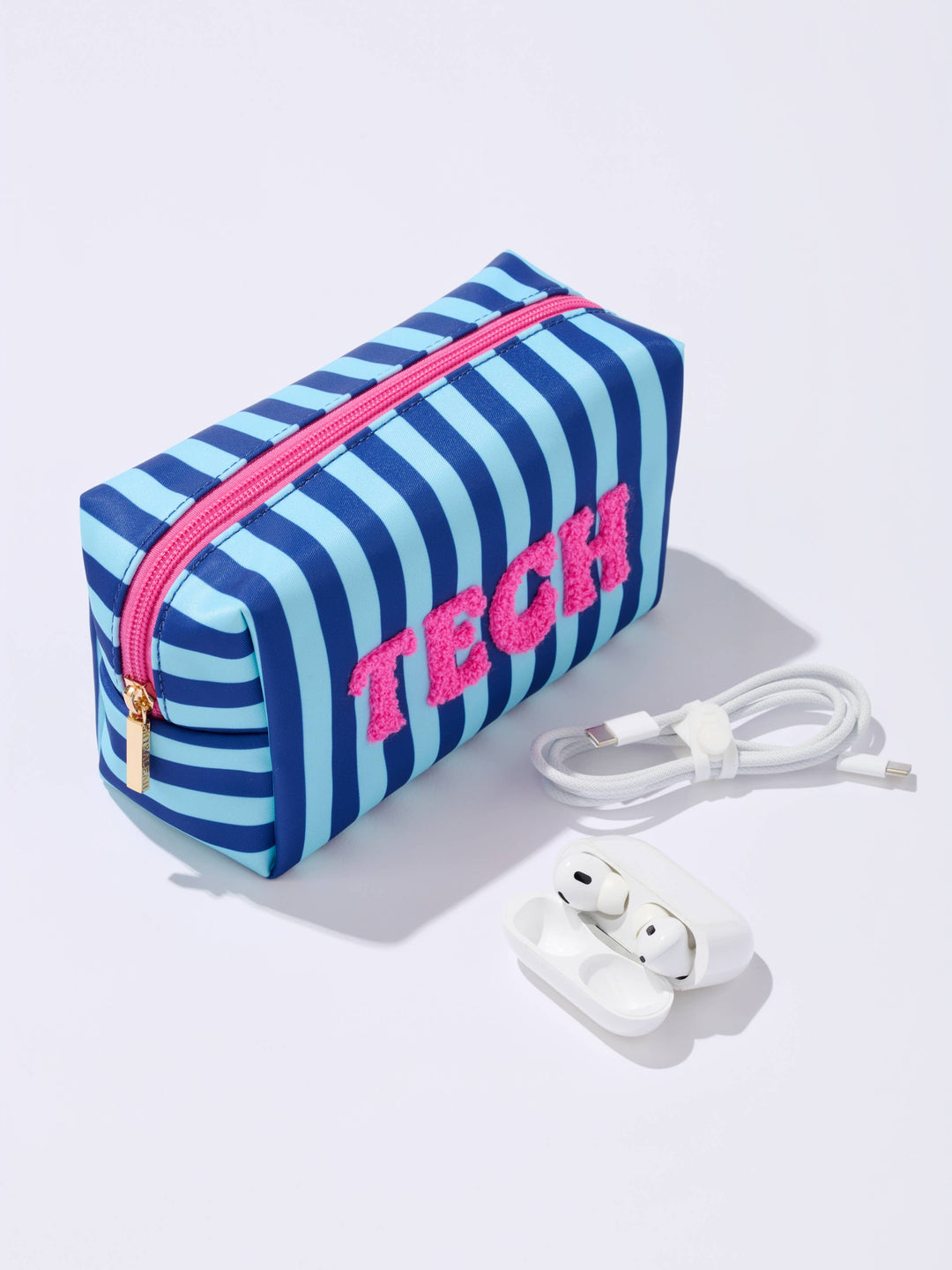 "TECH" SMALL ZIP POUCH,BLUE