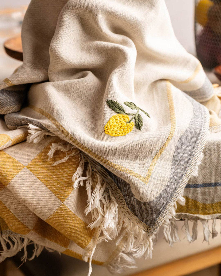 Lemon - Hand Stitched Kitchen Towel