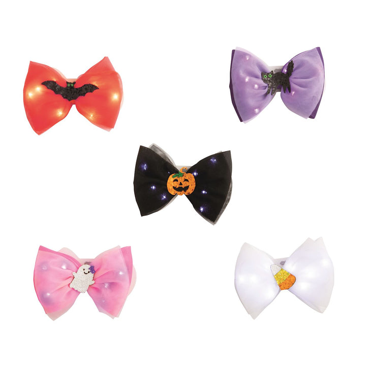 Halloween Light-Up Charm Hair Bows