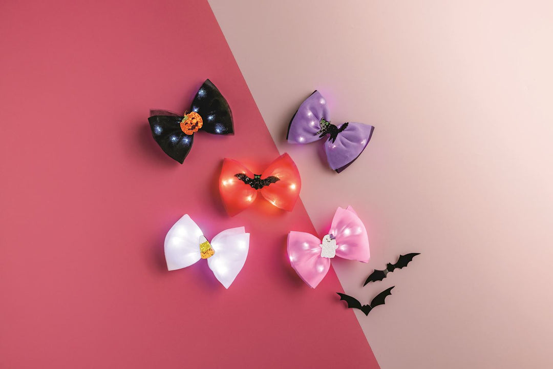 Halloween Light-Up Charm Hair Bows