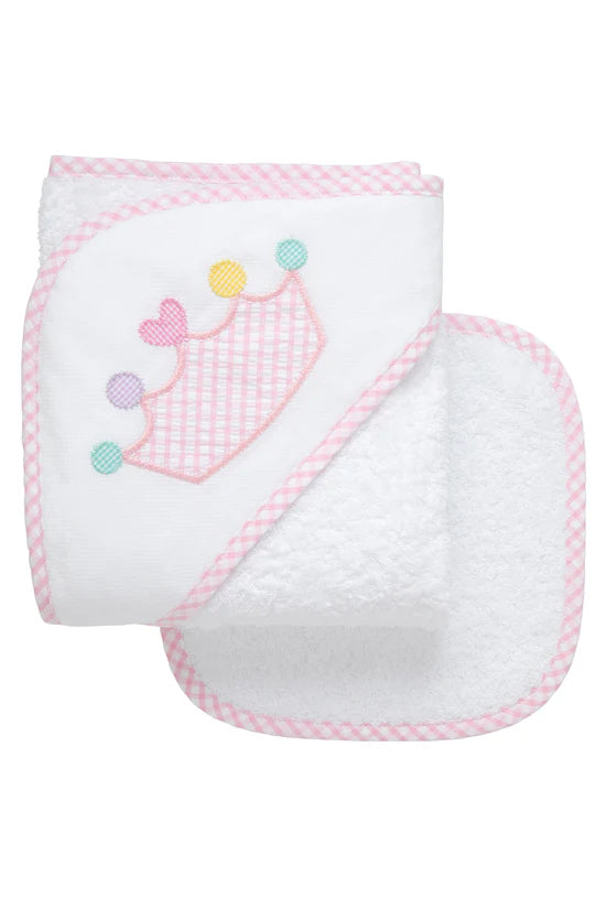 3 Marthas Infant Hooded Towel & Wash Cloth with Applique
