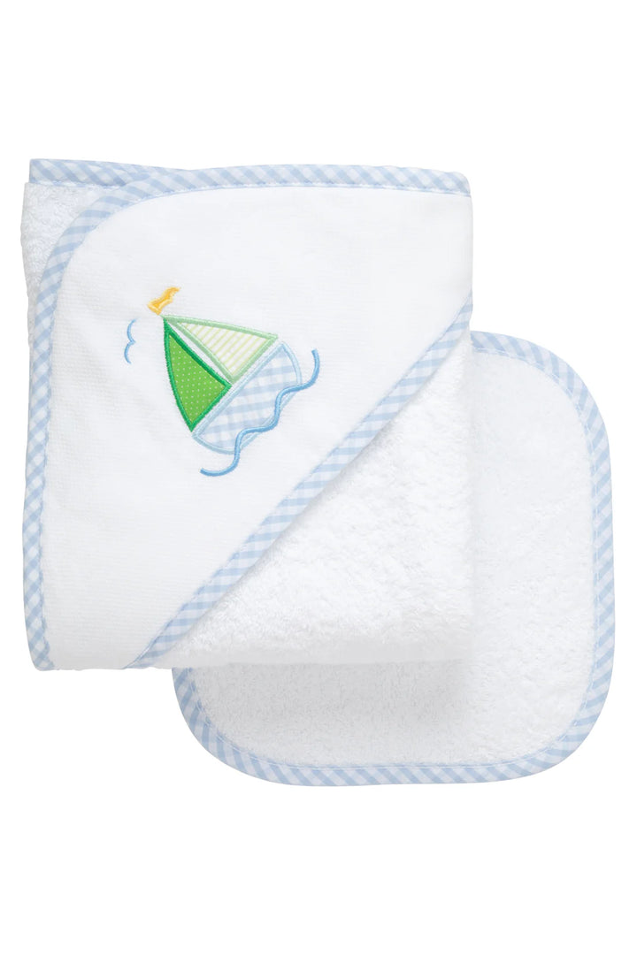 3 Marthas Infant Hooded Towel & Wash Cloth with Applique