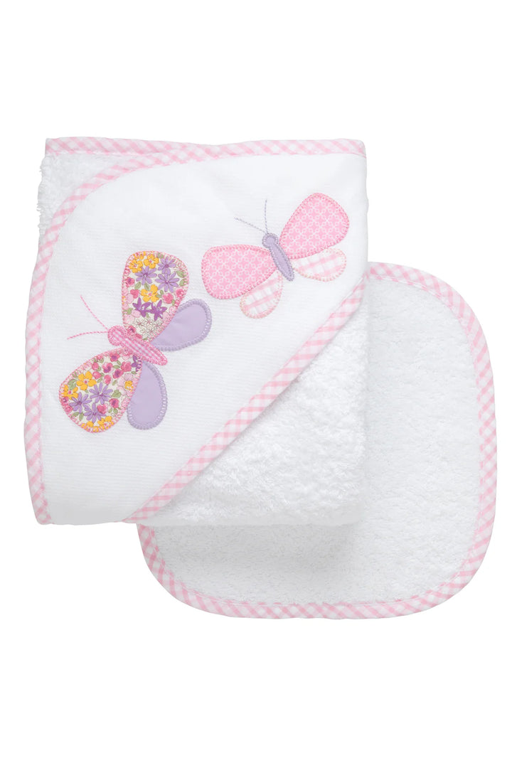 3 Marthas Pique Infant Hooded Towel & Wash Cloth