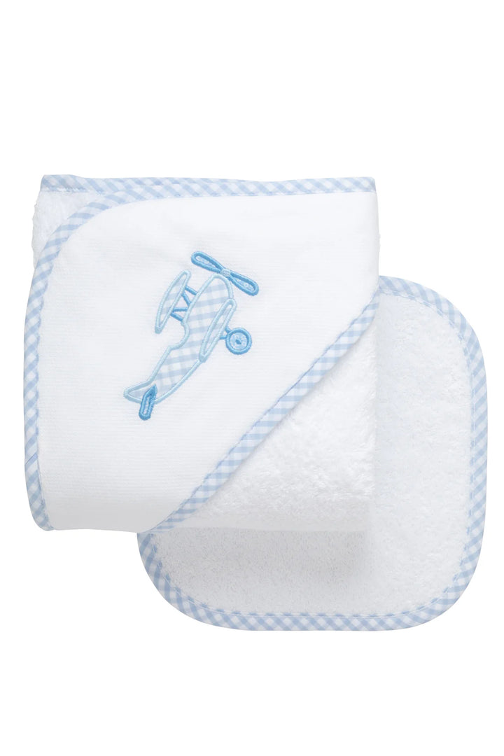 3 Marthas Infant Hooded Towel & Wash Cloth with Applique