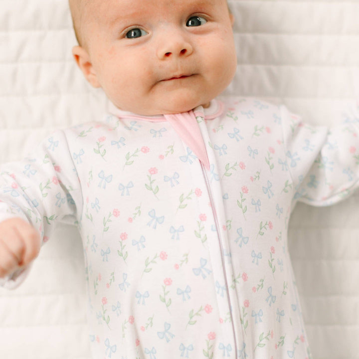 Evelyn's Classics Print Zip Footie