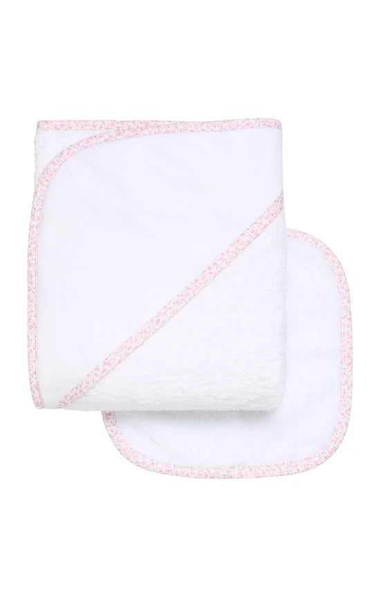 3 Marthas Pique Infant Hooded Towel & Wash Cloth
