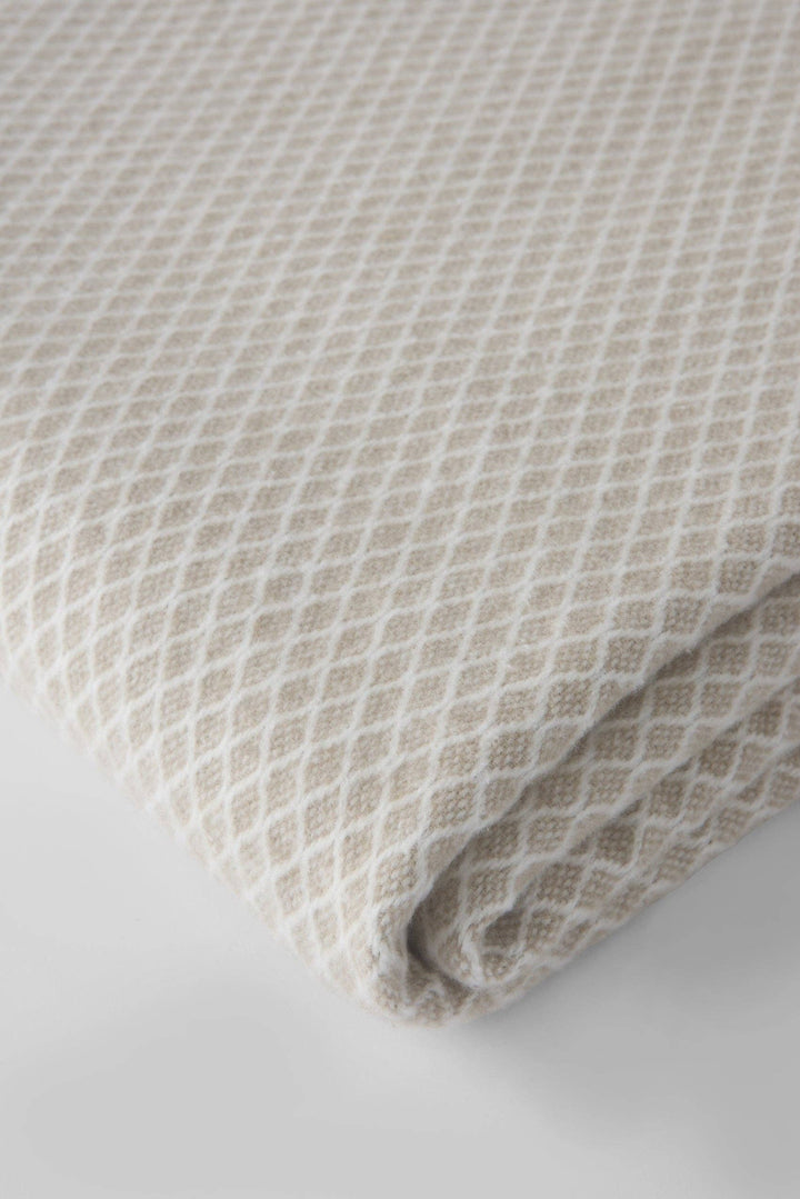 Diamond Lattice Throw-Linen