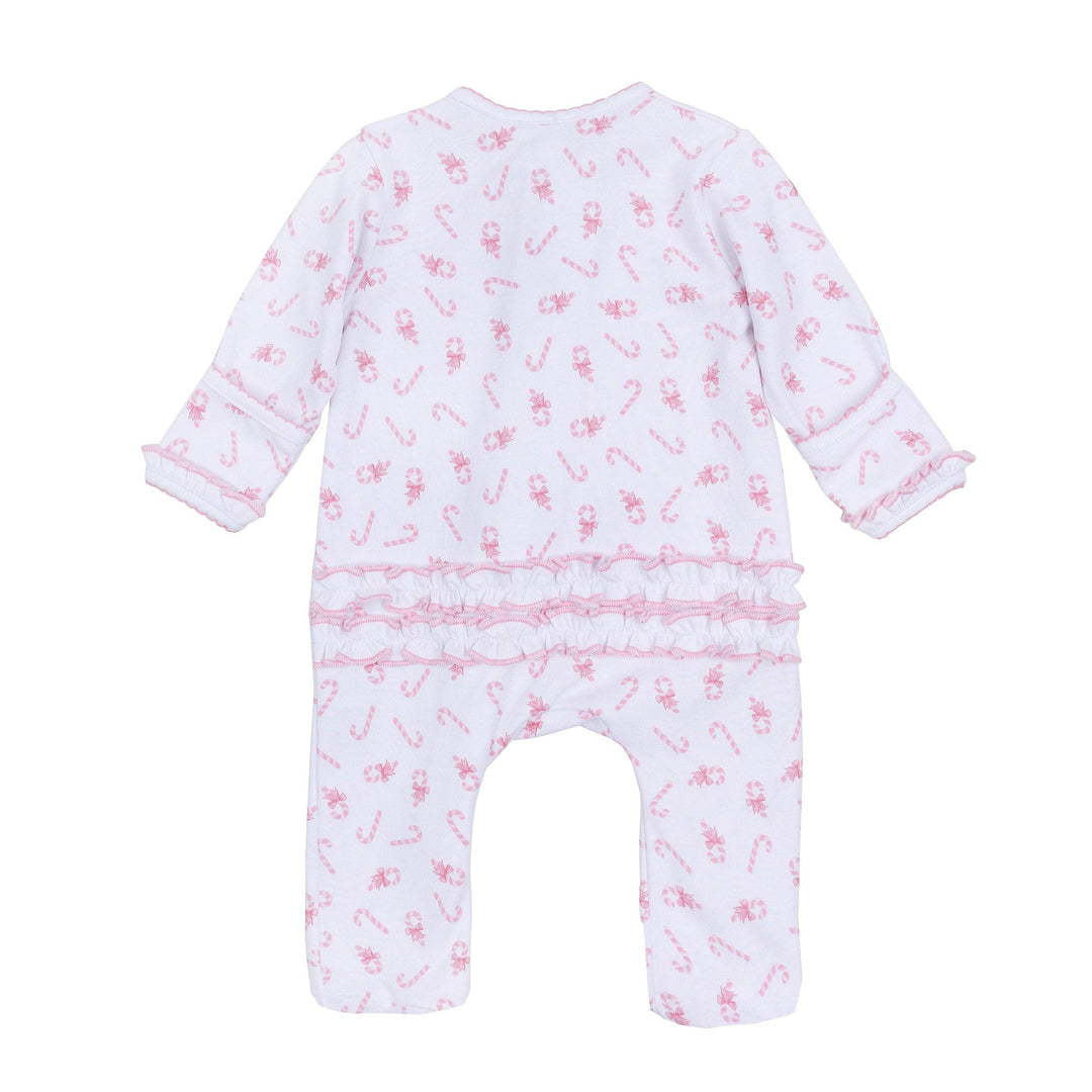 Sweet Peppermint Print Zipper Footie