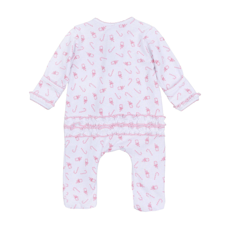 Sweet Peppermint Print Zipper Footie