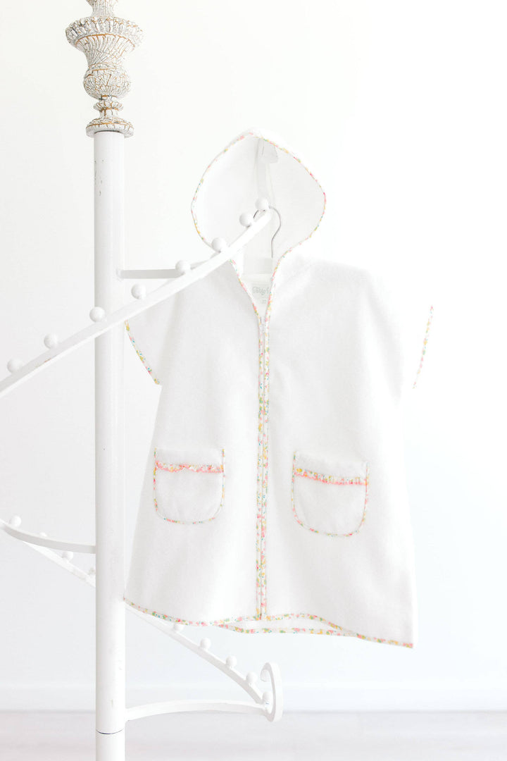 Sleeveless Cover Up - White with Yellow Floral
