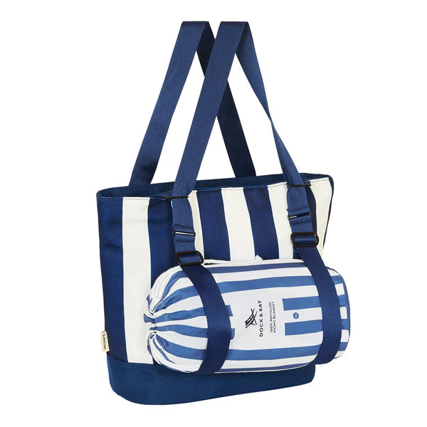 Cooler Bag and Picnic Blanket SET - Whitsunday Blue