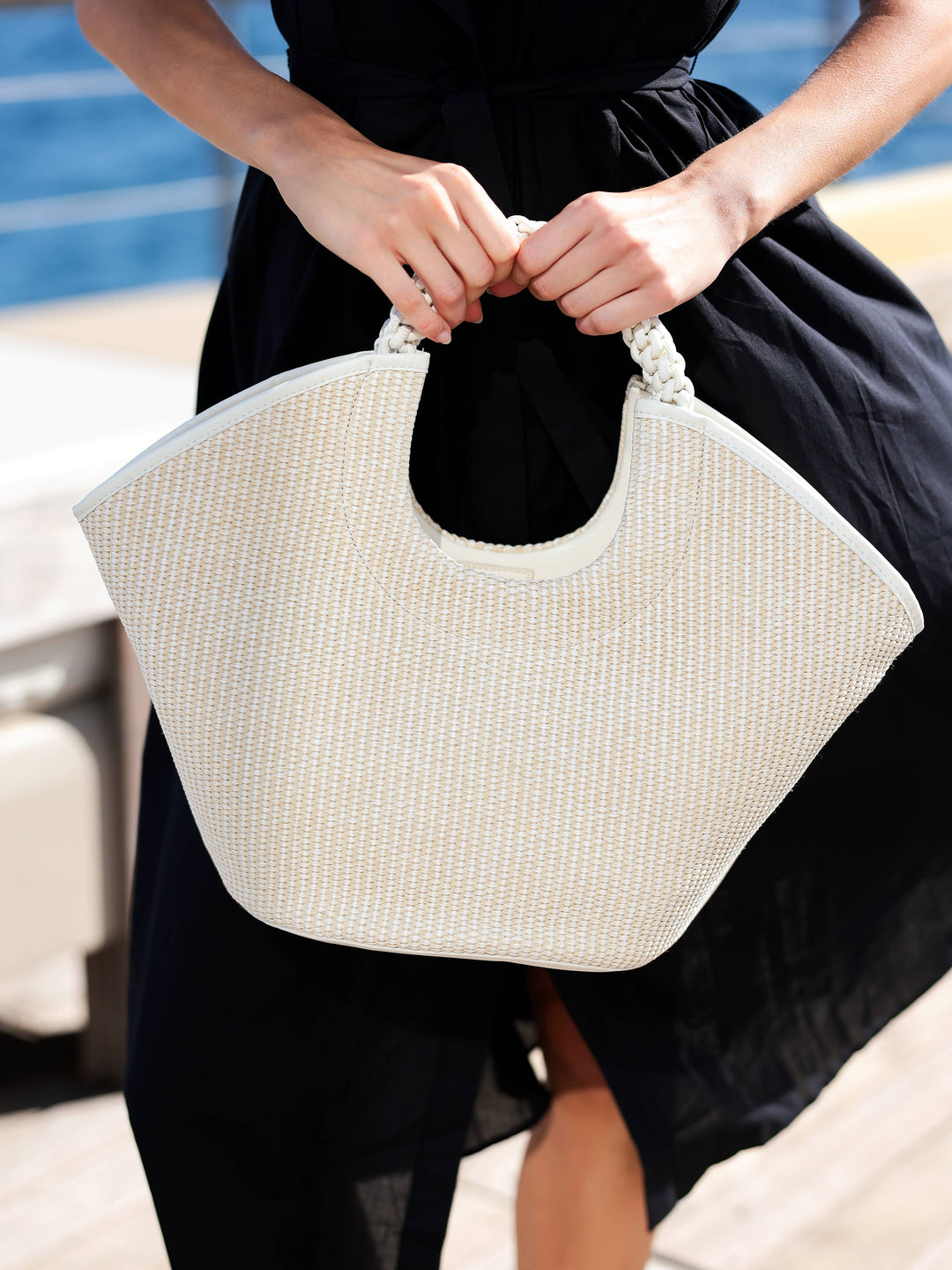 CLARA TOP HANDLE BAG: IVORY
