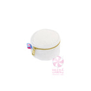 3" Button Bag, in Pink or Navy Seersucker by Mint