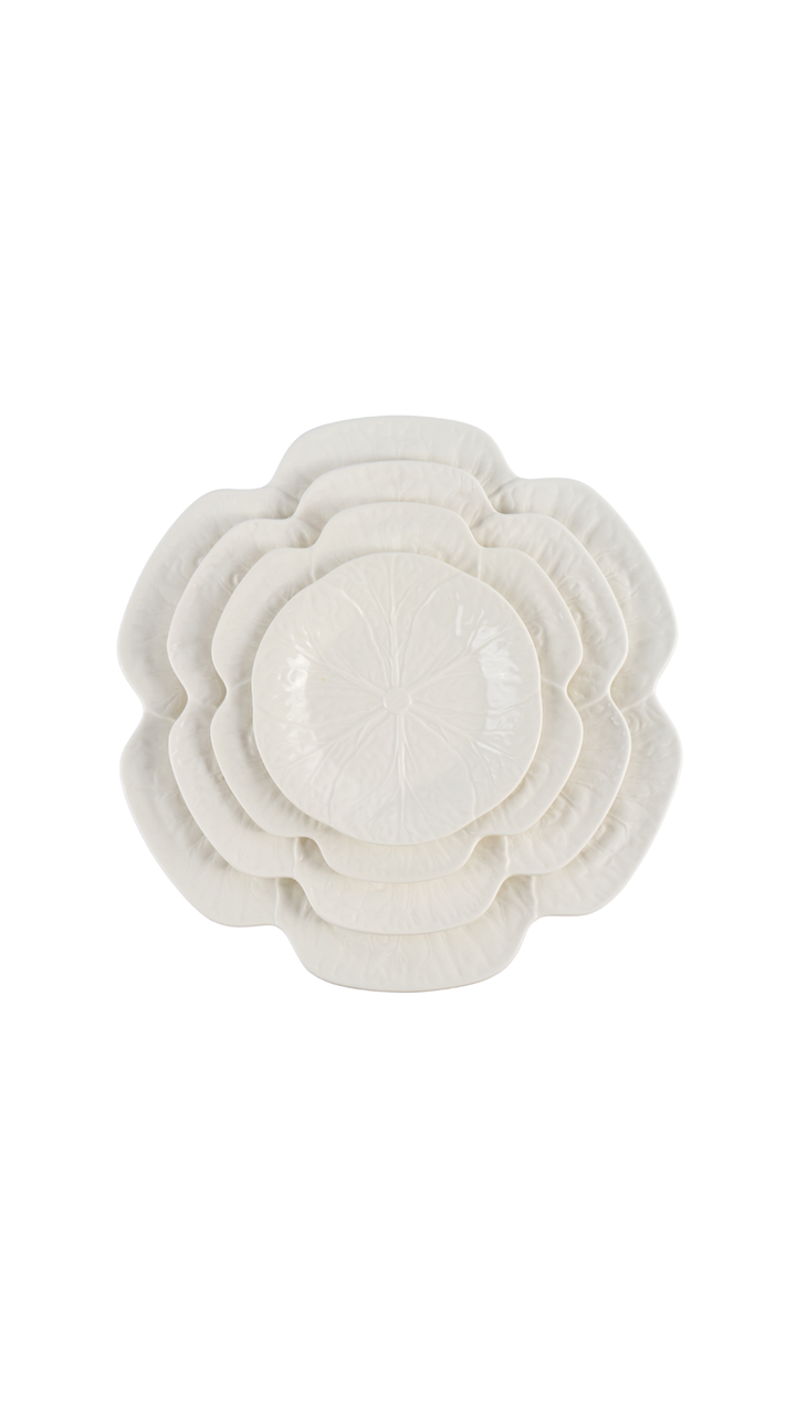 Ivory Cabbage Plate 6"- Set of 6