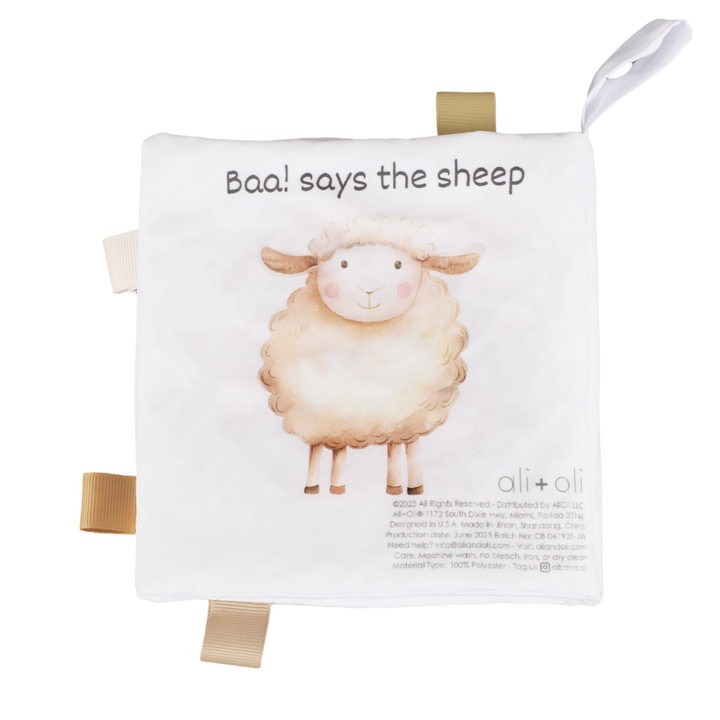 Farm Animals – 10-Page Crinkle Cloth Book for Toddlers