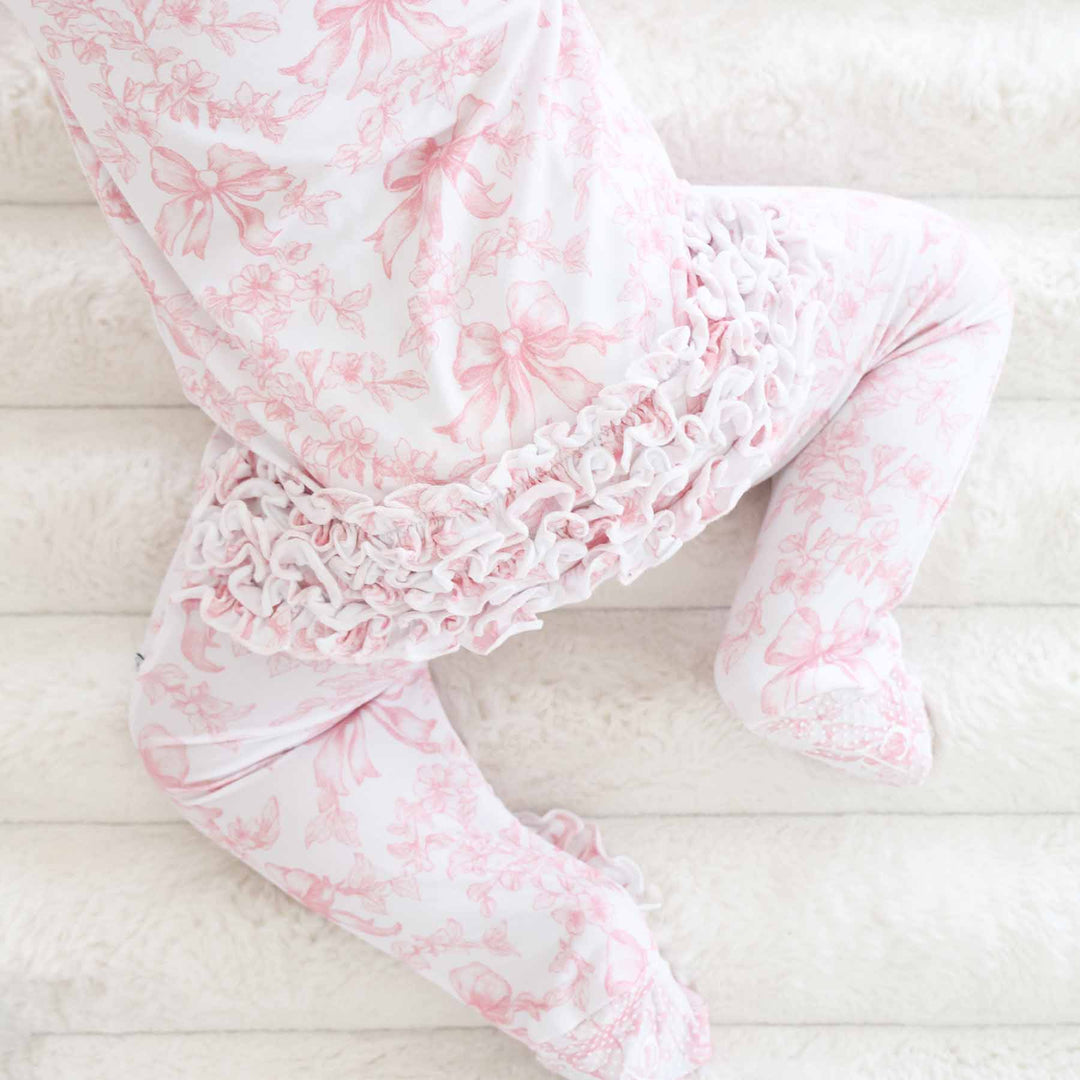 Fancy Frills Ruffle Zipper Footie: Newborn