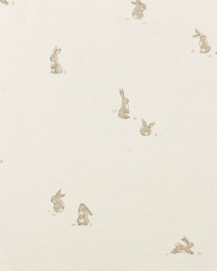 Peyton Zipper Sleeper - Bunny / Oat + Clay
