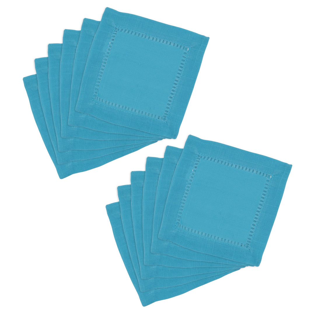 White Hemstitch Cocktail Napkin /6" Set of 4