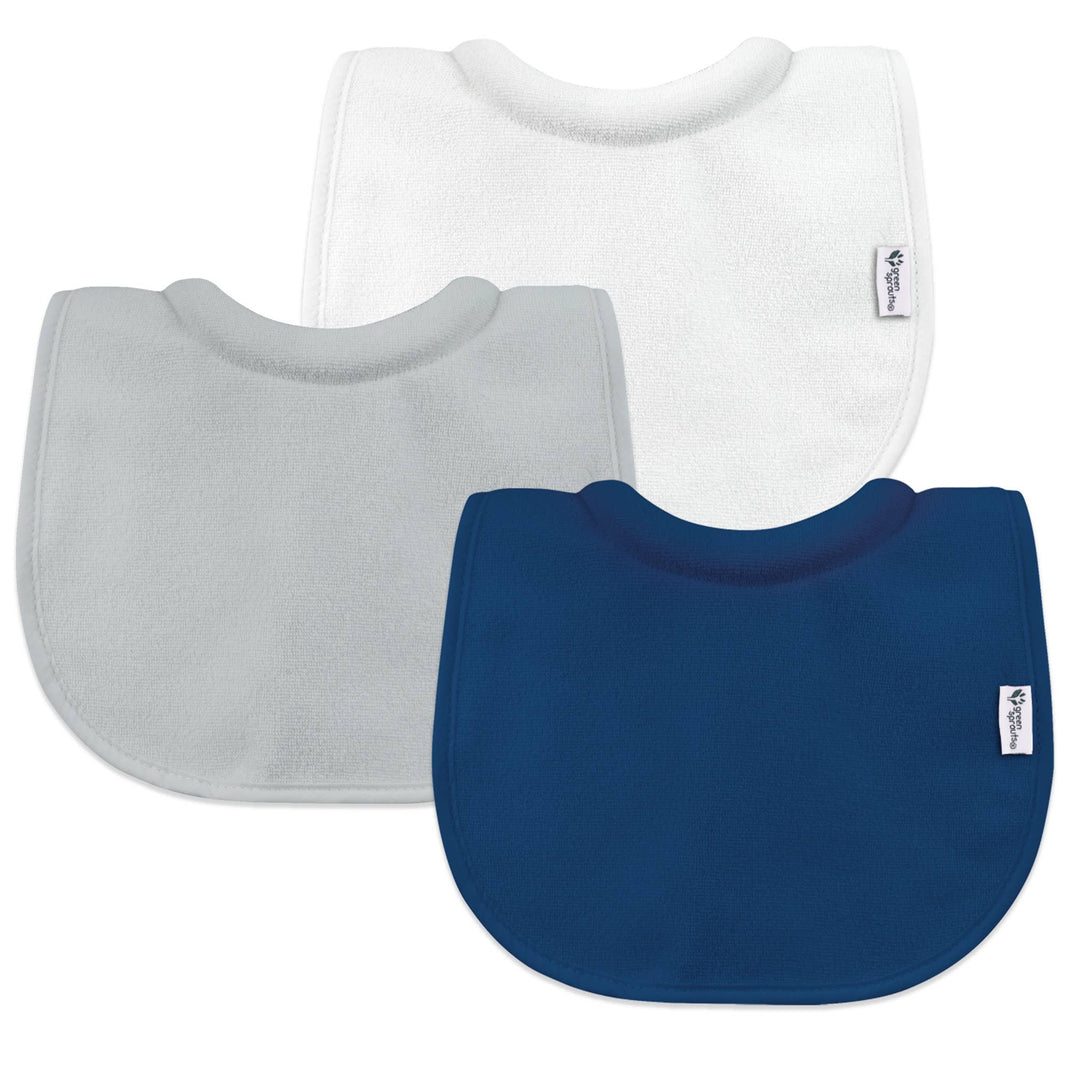 Stay-dry Milk-Catcher Bibs - 3 pack: White Set