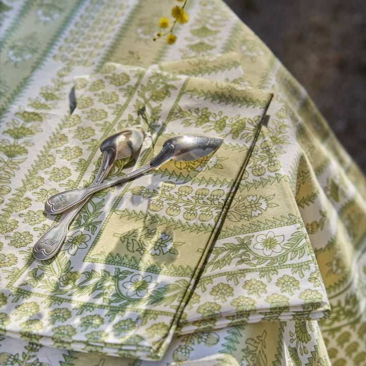 Provence Avignon Pistache Tablecloth: 71" x 106"