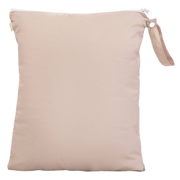 Dual-Compartment Wet/Dry Bag with Mesh Pocket (Taupe)