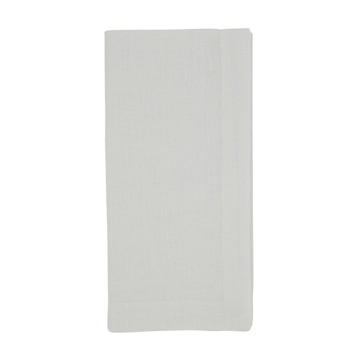 Plain Linen Tea Napkin: White / 10"