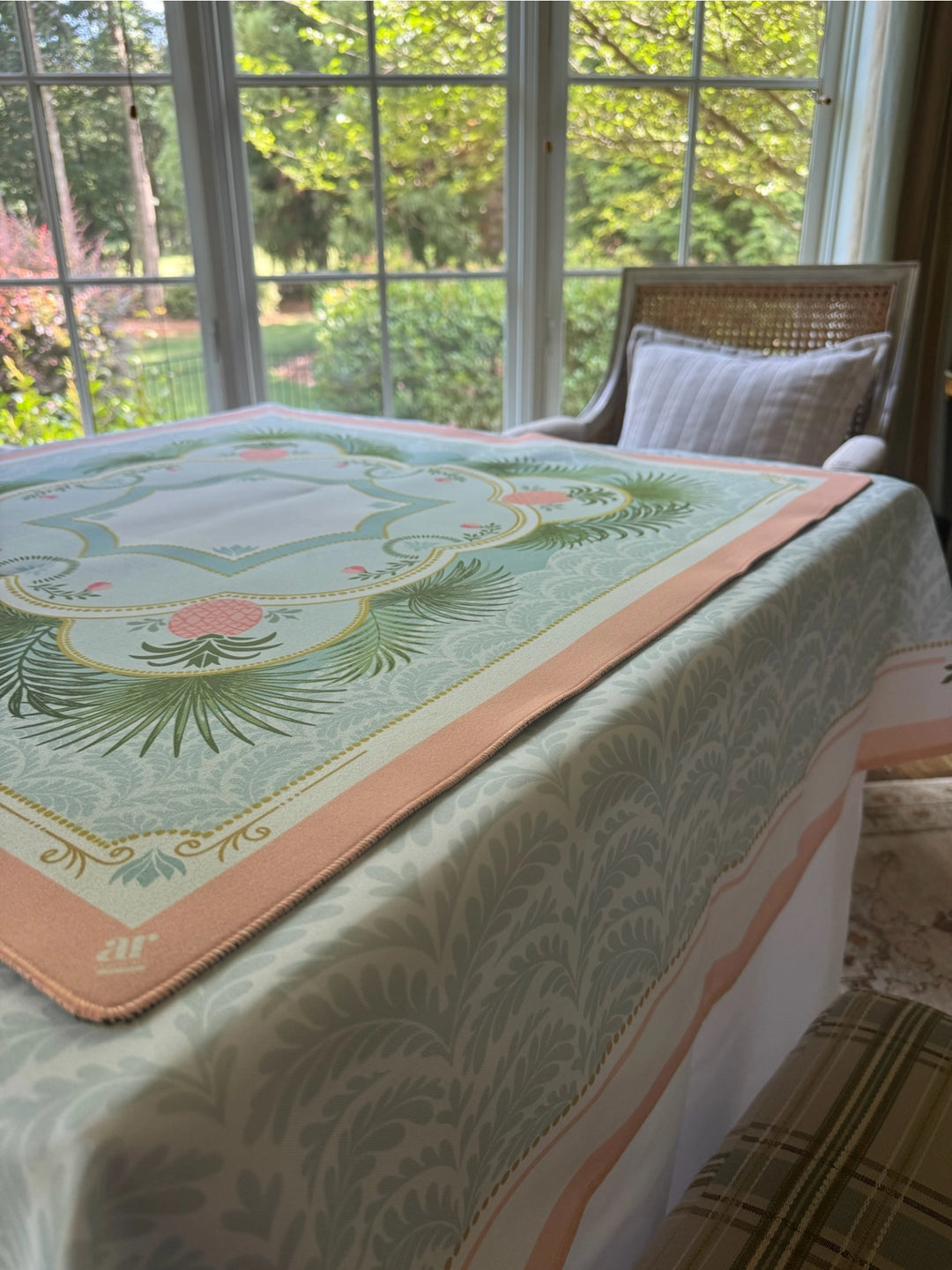 Pineapple Palms Mahjong Mat and TableCloth Set