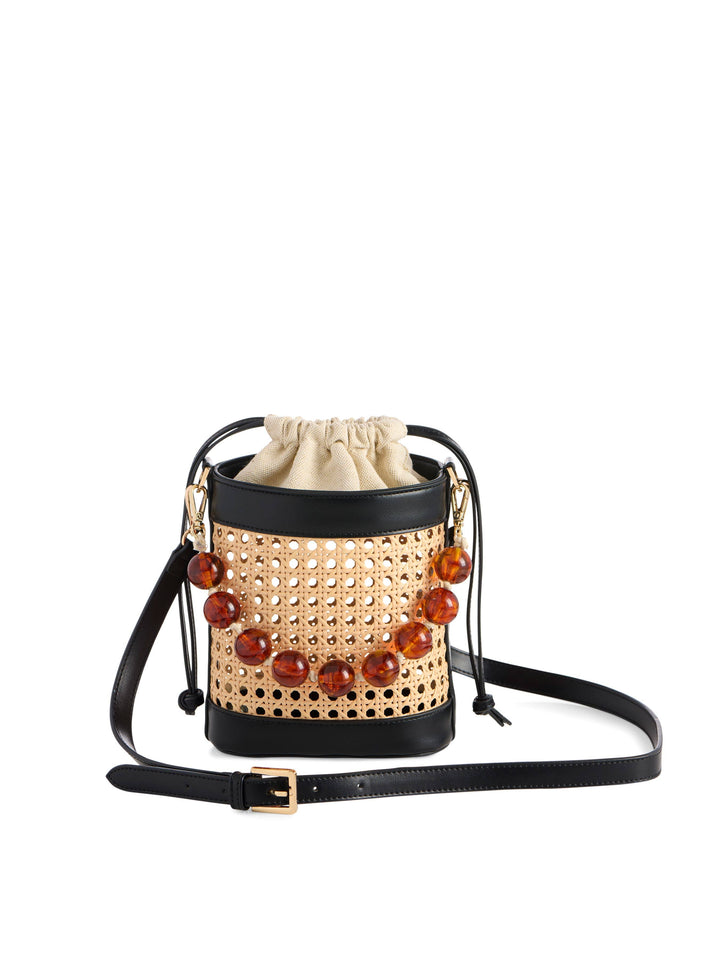 LYRA BUCKET BAG: TAN