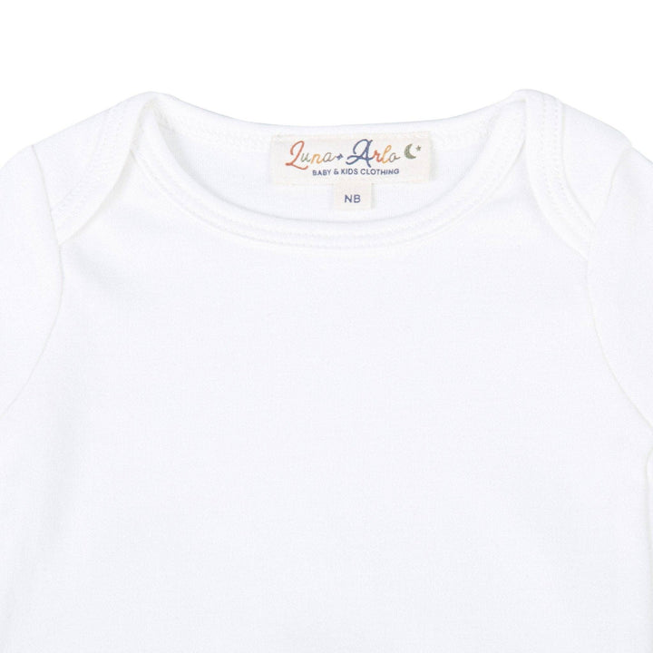 Luna & Arlo Basics Short Sleeve Bodysuit - Ivory: 6 Months