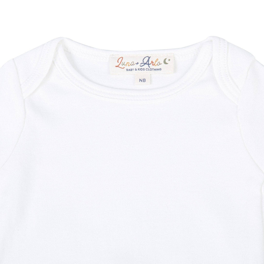 Luna & Arlo Basics Short Sleeve Bodysuit - Ivory: 9 Months
