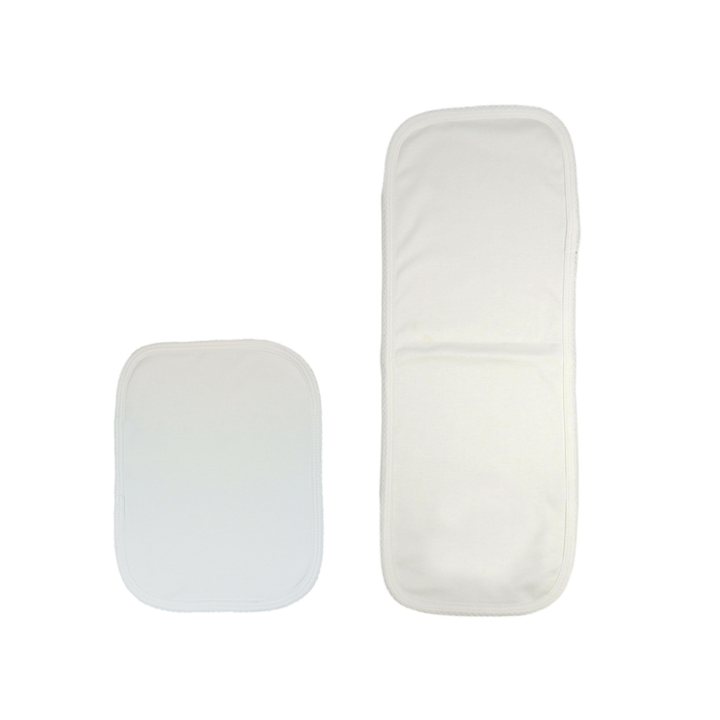 Marcela - White Pima Burp Cloth: Regular
