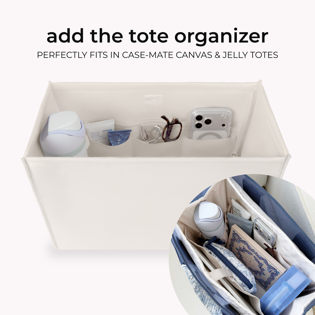 Case-Mate Ecru Raffia Bow Jelly Tote Bag (Classic)