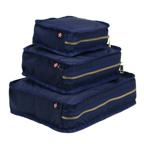 Navy Nylon Brass Stacking Set | Mint